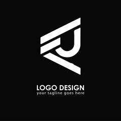 EU EJ Logo Design, Creative Minimal Letter EJ EU Monogram