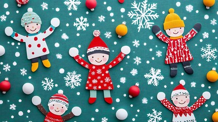 Festive Gift Tag Template with Small Characters