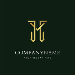 Premium quality logo vector monogram JMT letter real state business logo