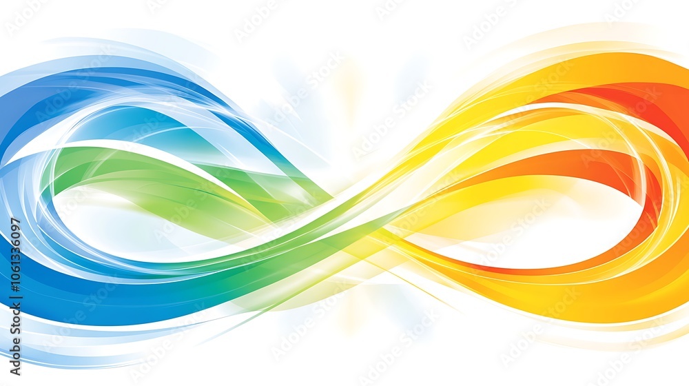 Aufkleber abstract infinity symbol with vibrant colors abstract gradient background with copy space