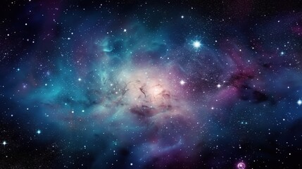 Fototapeta premium Vivid Milky Way Galaxy Backdrop in Deep Space