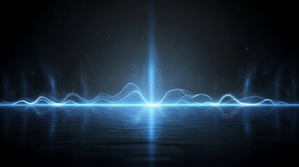 Abstract Blue Light Background Subtle Blur Background with Space for Custom Text