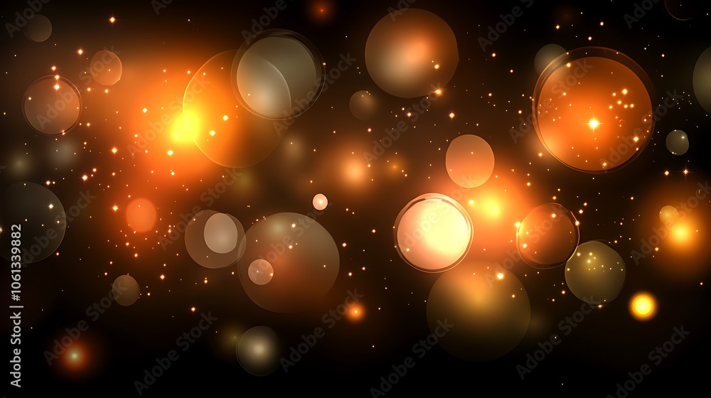 Poster abstract background with golden lights simple neutral background with free space for design