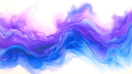 Fototapeta premium Abstract ink swirling background with deep blue and purple hues, creating fluid and dynamic visual effect. vibrant colors blend seamlessly, evoking sense of movement and creativity