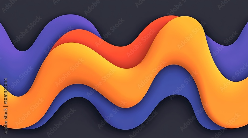 Poster abstract colorful wavy background simple neutral background with free space for design