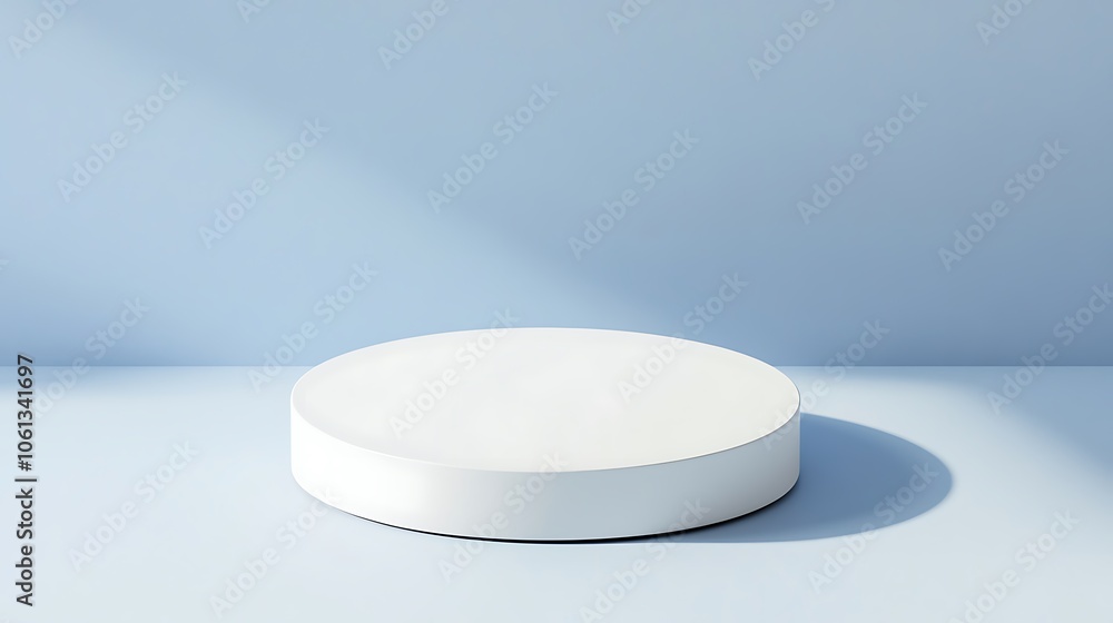 Poster minimalist white platform mockup clean blank canvas with empty space for designs