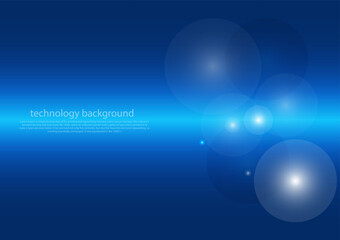 Abstract of blue circle technology abstract technology innovation concept vector background and glowing light