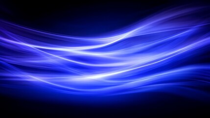 Abstract Blue Light Waves Background Subtle Blur Background with Space for Custom Text