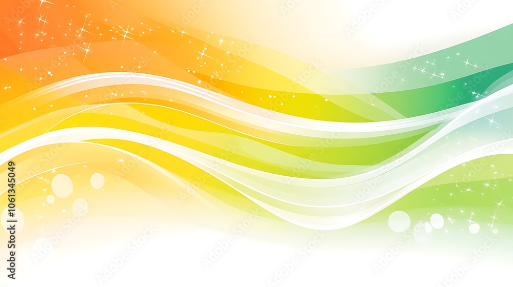 Poster abstract yellow green background for website minimalist white background with space for text