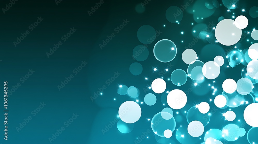 Poster abstract blue bokeh background for design blank background with copy space for design projects