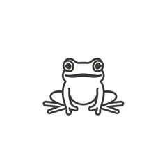 minimalistic illustration of frog