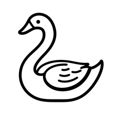 minimalistic illustration of swan