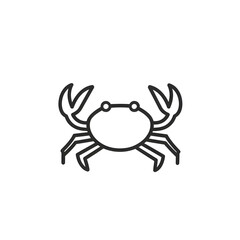 minimalistic illustration of crab