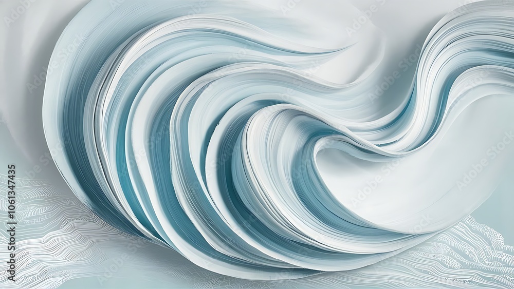Poster abstract blue swirling wave pattern design. a closeup of a swirling blue wave pattern. the waves are