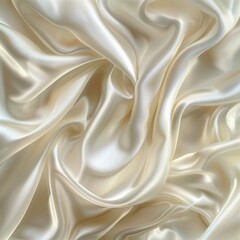Fototapeta premium Luxurious White Silk Texture on Plain Background