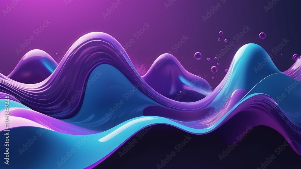Aufkleber abstract background wave curve shape. generative ai