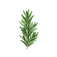 Fototapeta premium Fresh rosemary sprig on a white isolated background.