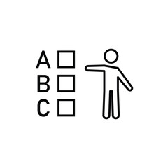 make choice and checkllist icon to do list symbol 