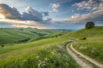 Fototapeta premium Beautiful landscape illustration