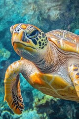 Fototapeta premium Close-up of turtle swimming