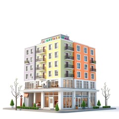 Fototapeta premium 3d render of a modern building
