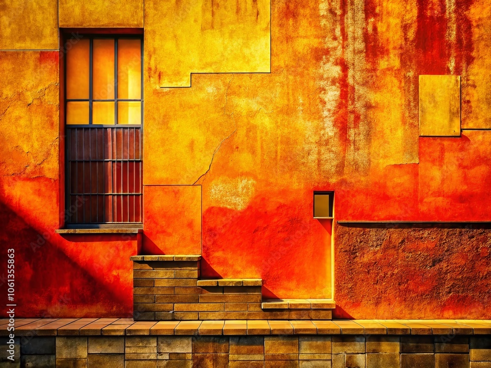 Poster bright abstract yellow orange red background toned rough surface texture colorful background for des