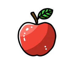 red apple illustration