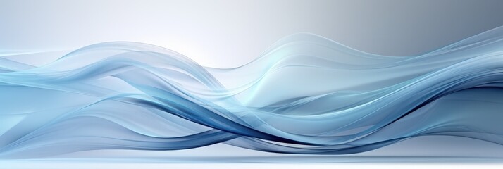 Fototapeta premium abstract blue background with waves, abstract white background with white light and smoky background, 