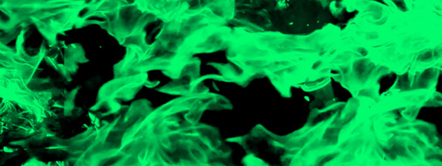 pretty aged green randomly painted canvas, fabric with color paint spots. Green nebula smoke. Green nebula smoke. 