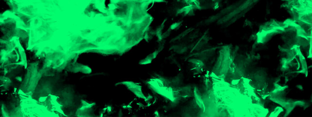 pretty aged green randomly painted canvas, fabric with color paint spots. Green nebula smoke. Green nebula smoke. 