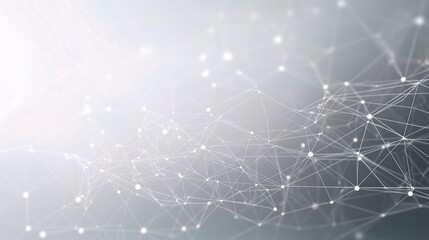 Abstract Network Connection with White Lines and Dots