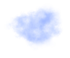 Realistic cloud smoke fog on transparent background