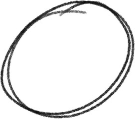 Hand drawn sketch line oval and circle doodle. design decoration elements