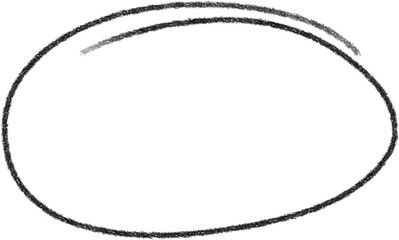 Hand drawn sketch line oval and circle doodle. design decoration elements