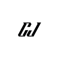 CJ monogram logo design letter text name symbol monochrome logotype alphabet character simple logo