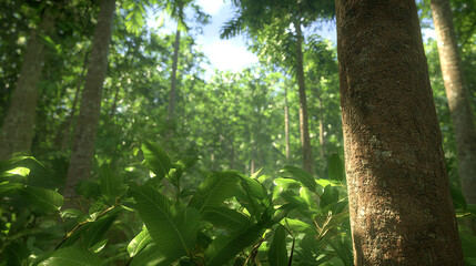 Obraz premium Tropical greenery, scenic conservation area