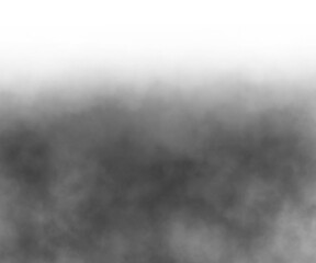 Black gradient transparent fog smoke cloud