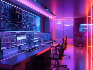 Cutting Edge Cybersecurity Hub with Immersive Analyst Workstations and AI Driven Threat Mitigation