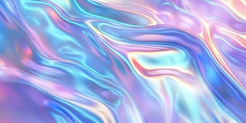 Obraz premium Abstract trendy holographic background. Real texture in pale violet, pink and mint colors with scratches and irregularities 