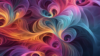 A colorful, abstract painting with a lot of different colors and shapes