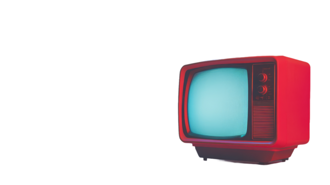 Red Retro TV on an isolated background