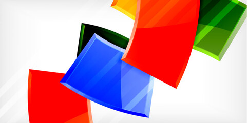 Vector abstract color geometric shapes. Illustration For Wallpaper, Banner, Background, Card, Book Illustration, landing page