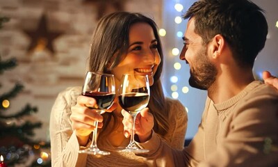 A couple celebrates the sweetest moment of their lives with ice cream sundaes at their anniversary celebration. Generative AI