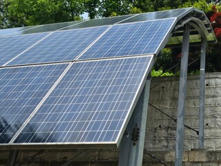 solar panels on a roof