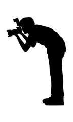 Silhouette Of Male Photographer
