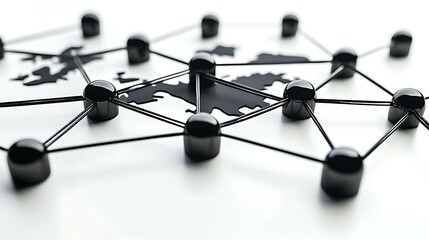 Image of a network diagram showcasing interconnected nodes representing global business networks