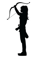 female archer silhouette