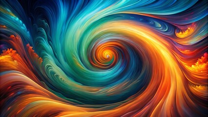 Abstract swirling colors, a dynamic interplay of vibrant hues, creating a mesmerizing vortex of painted energy.