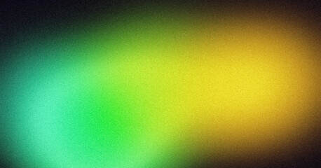 Dark grainy background, green orange black abstract noise texture, vibrant color flow, banner poster header backdrop design, copy space