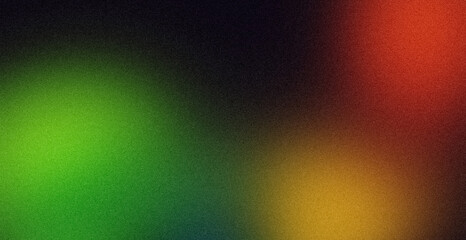 Dark grainy background, red orange green black abstract noise texture, vibrant color flow, banner poster header backdrop design, copy space